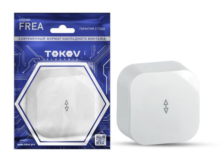 Изображение Переключатель 1-кл. ОП Frea 10А IP20 250В АБС-пластик бел. TOKOV ELECTRIC TKE-FR-P1-C01