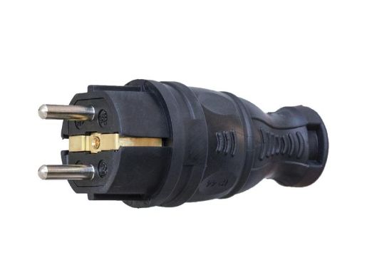 Изображение Вилка прямая 16А с заземл. каучук TOKOV ELECTRIC TKE-C05-KV-Z