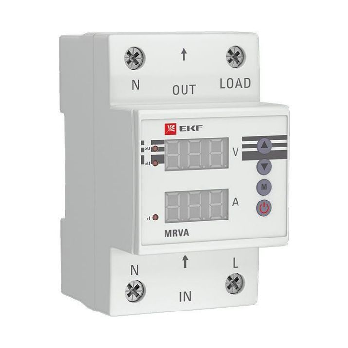 Изображение Реле напряжения и тока с дисплеем MRVA 63А PROxima EKF MRVA-63A