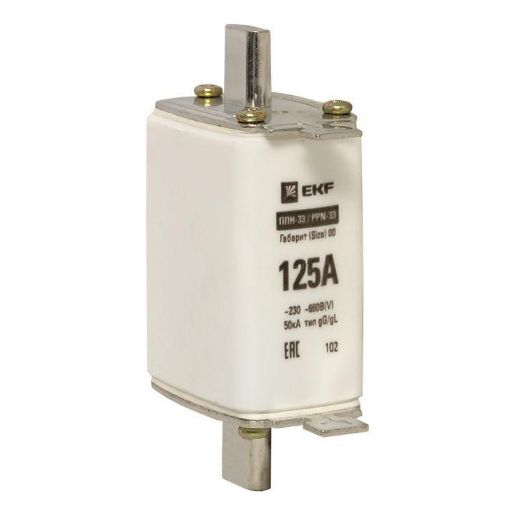 Изображение Вставка плавкая ППН-33 160/125А габарит 00 PROxima EKF fus-33/160/125