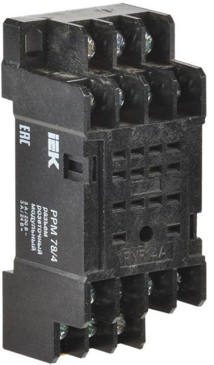 Изображение Разъем модульный РРМ78/4(PYF14A) для РЭК78/4(MY4) IEK RRP20D-RRM-4