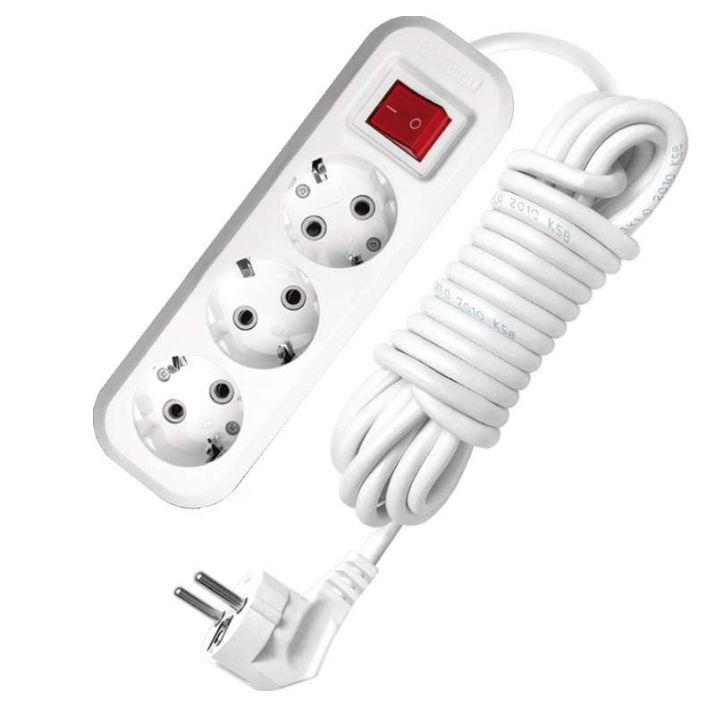 Изображение Удлинитель 3х3м с заземл. 13А IP20 S-303 ПВС 3х1 с выкл. UNIVersal 9631986