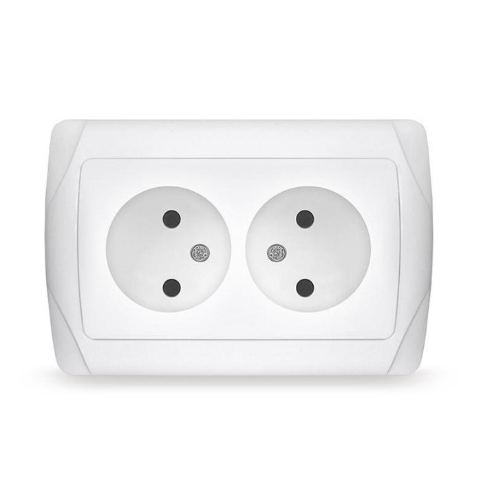 Изображение Розетка 2-м СП Маргарита 16А IP20 без заземл. бел. UNIVersal М0102