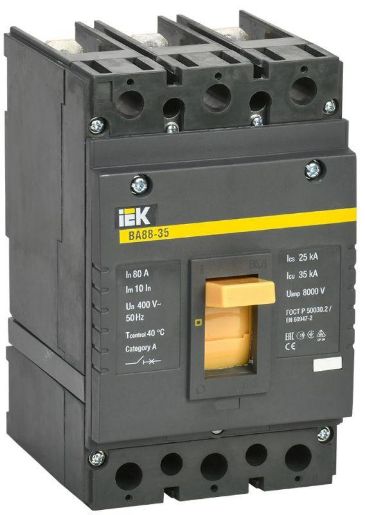 Изображение Выключатель автоматический 3п 80А 35кА ВА 88-35 IEK SVA30-3-0080