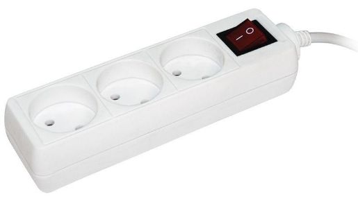 Изображение Удлинитель 3х3м без заземл. 10А IP20 УЗК 2P 250В ПВС 2х0.75 с выкл. IEK WYP10-06-03-03-K-N