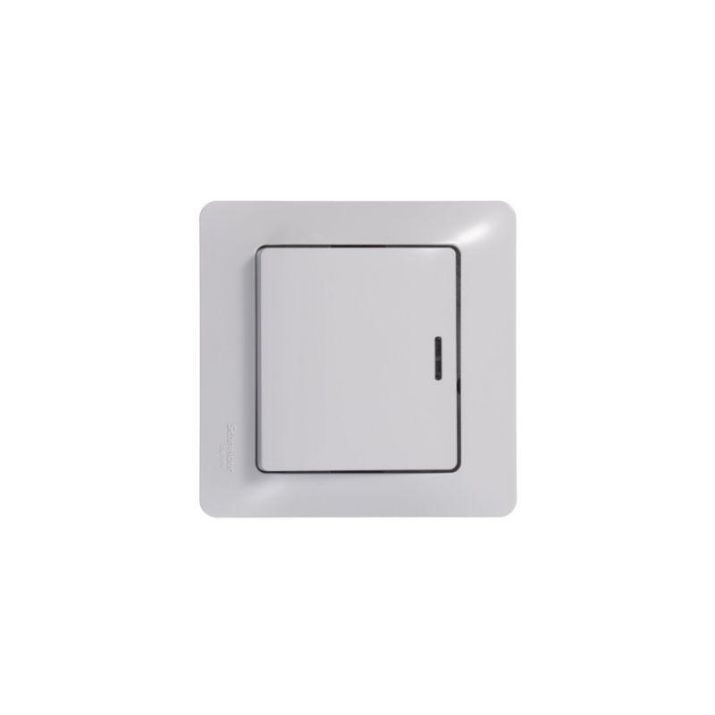 Изображение Переключатель проходной 1-кл. СП Glossa 10А IP20 (сх. 6а) 10AX с подсветкой механизм бел. SE GSL000163
