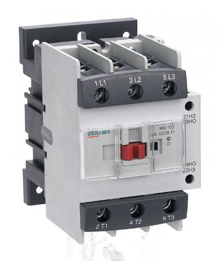 Изображение Контактор КМ-103 80А 220В AC3 1НО+1НЗ DEKraft 22143DEK