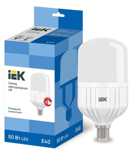 Изображение Лампа светодиодная HP 50Вт 230В 6500К E40 IEK LLE-HP-50-230-65-E40