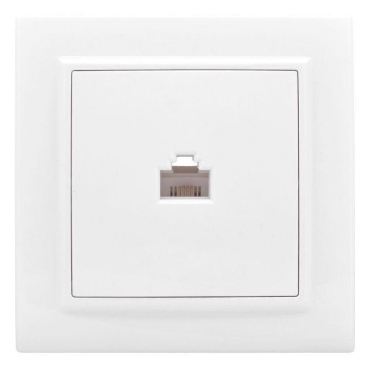 Изображение Розетка компьютерная 1-м СП Минск RJ45 бел. Basic EKF ERK01-035-10