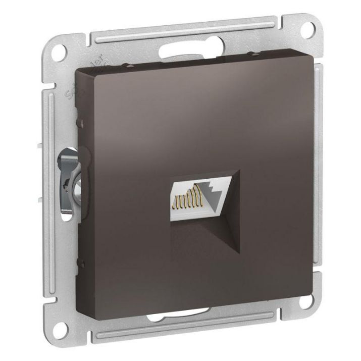 Изображение Розетка компьютерная AtlasDesign RJ45 кат.5E механизм мокко SE ATN000683