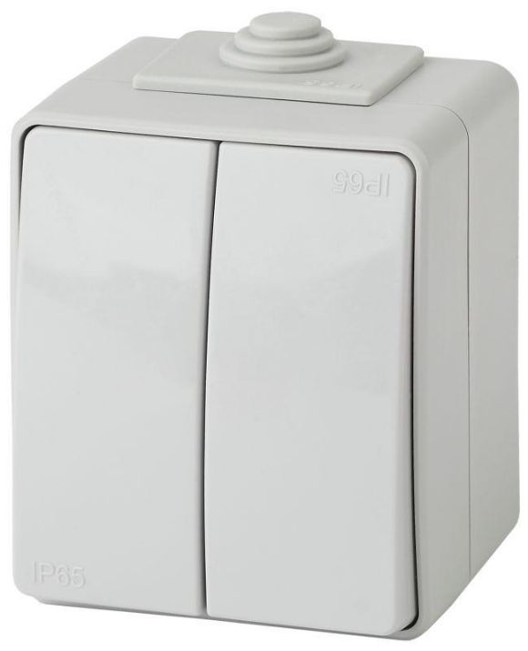 Изображение Выключатель 2-кл. ОП Эра Эксперт 10А IP65 11-1604-03 250В 10AX (10/100/1600) сер. Эра Б0035976