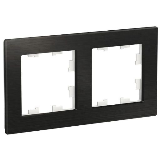 Изображение Рамка 2-м AtlasDesign Nature метал. оникс SE ATN312302