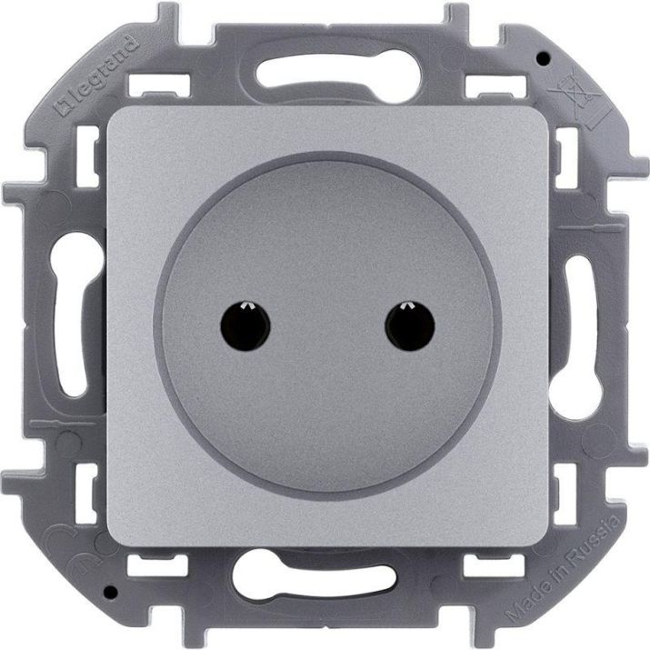 Изображение Розетка 1-м СП Inspiria 16А IP20 250В 2P механизм алюм. Leg 673712