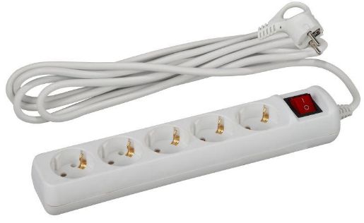 Изображение Удлинитель 5х5м с заземл. 16А IP20 U-5es-5m-3х1 ПВС 3х1 с выкл. Эра Б0028383