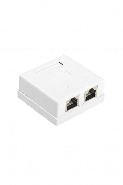 Изображение Розетка компьютерная 2-м ОП Dual IDC SB1-2-8P8C-C6-SH-WH RJ45 (8P8C) кат.6 экранир. Hyperline 430237
