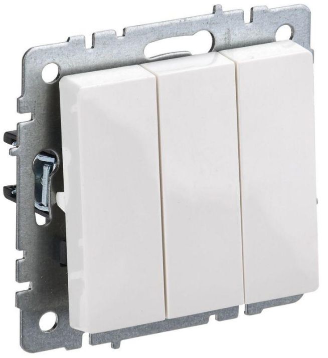 Изображение Выключатель 3-кл. СП BRITE ВС10-3-0-БрБ 10А бел. IEK BR-V30-0-10-K01