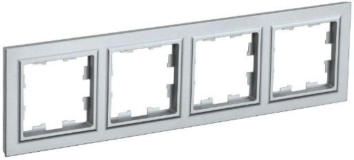 Изображение Рамка 4-м BRITE РУ-4-БрА алюм. IEK BR-M42-K47