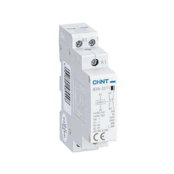 Изображение Контактор модульный NCH8-20/11 20А 1НЗ+1НО AC 220/230В 50Гц (R) CHINT 256052