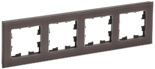 Изображение Рамка 4-м BRITE РУ-4-2-БрТБ стекло темн. бронза IEK BR-M42-G-K45
