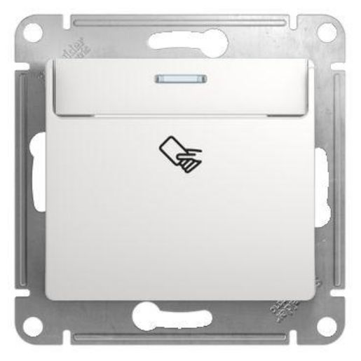 Изображение Выключатель карточный 1-кл. 1мод. СП Glossa 10А IP20 (сх. 6) механизм бел. SE GSL000169