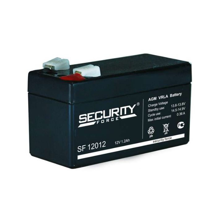 Изображение Аккумулятор ОПС 12В 1.2А.ч Security Force SF 12012