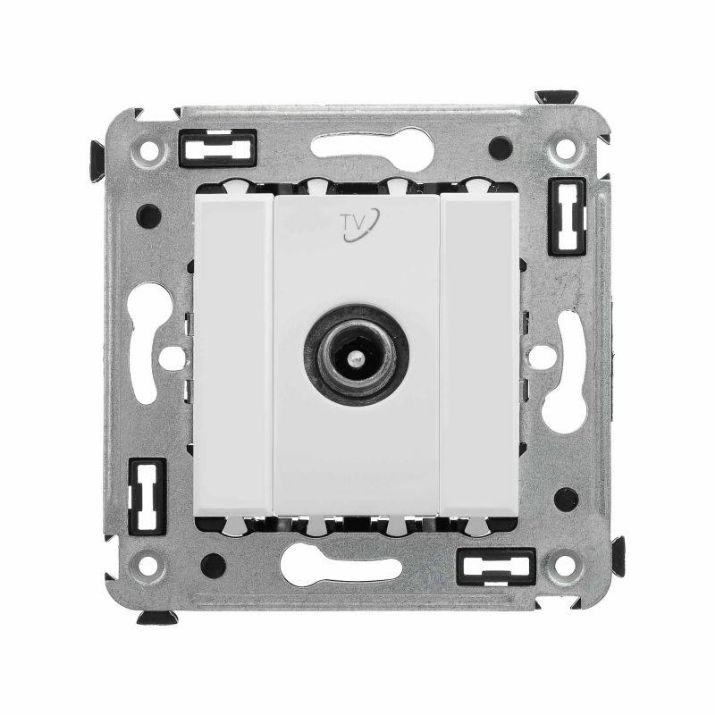 Изображение Розетка телевизионная проходная TV СП Avanti "Белое облако" DKC 4400513