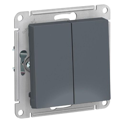 Изображение Выключатель 2-кл. СП AtlasDesign 10А IP20 (сх. 5) 10AX механизм грифель SE ATN000751