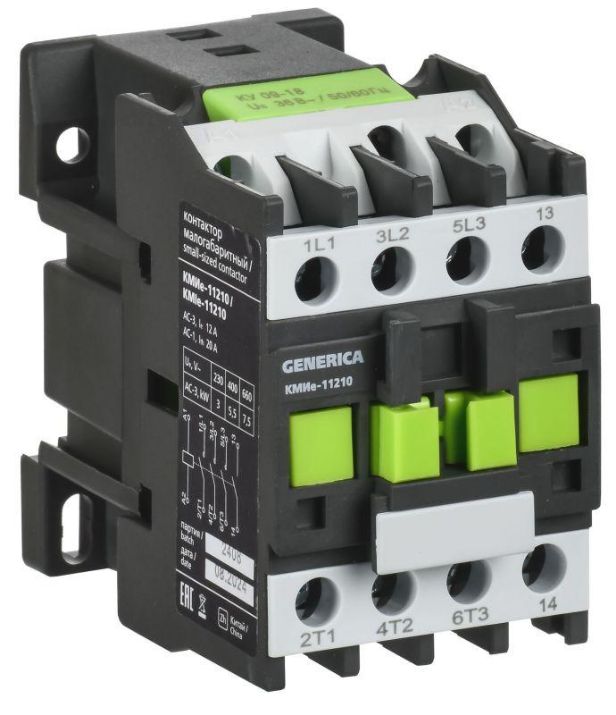 Изображение Контактор КМИе-11210 12А 230В/АС3 1НО IEK KKME11-012-230-10