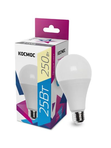 Изображение Лампа светодиодная A65 25Вт 3000К E27 220В КОСМОС LkecLED25wA65E2730