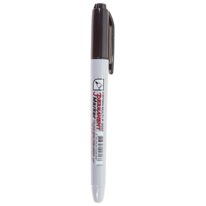 Изображение Маркер перманентный "Multi Marker Super Slim" 1мм пулевидный черн. Crown 08-8001