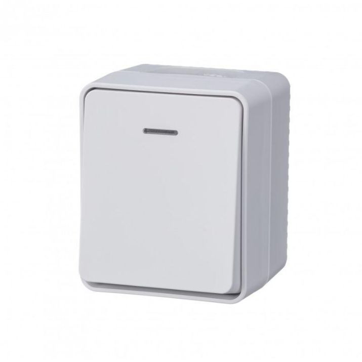 Изображение Выключатель 1-кл. ОП AtlasDesign Profi54 IP54 10AX с подсветкой бел. SE ATN540113