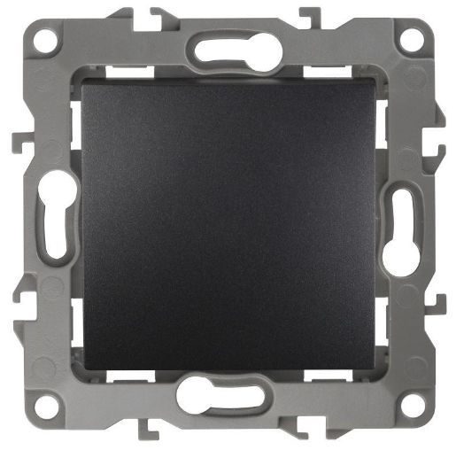 Изображение Механизм переключателя 1-кл. СП Эра12 10А IP20 12-1103-05 250В 10AX антрацит Эра Б0014643