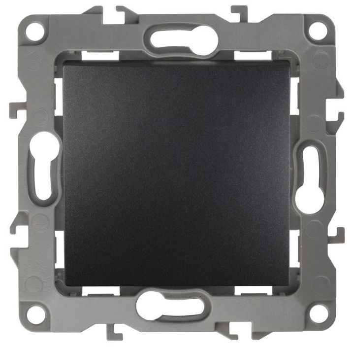 Изображение Механизм переключателя 1-кл. СП Эра12 10А IP20 12-1103-05 250В 10AX антрацит Эра Б0014643