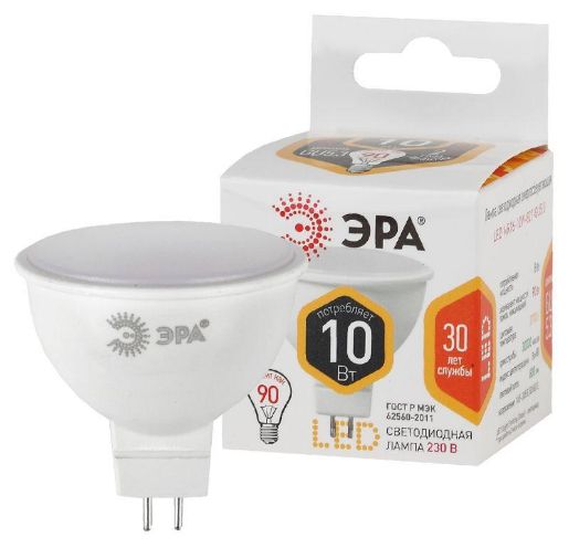 Изображение Лампа светодиодная MR16-10W-827-GU5.3 800лм ЭРА Б0032995