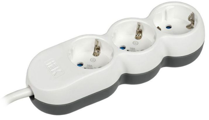 Изображение Удлинитель 3х3м с заземл. 16А IP20 Uno У03 2P+PE 250В 3х1.5 IEK WYP53-16-03-03-Z