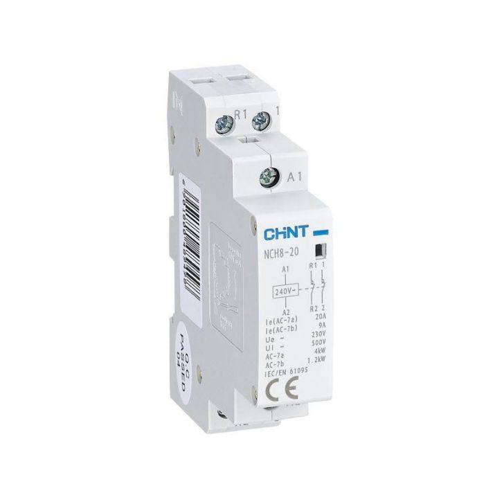 Изображение Контактор модульный NCH8-20/02 20А 2НЗ AC 220/230В 50Гц (R) CHINT 256053