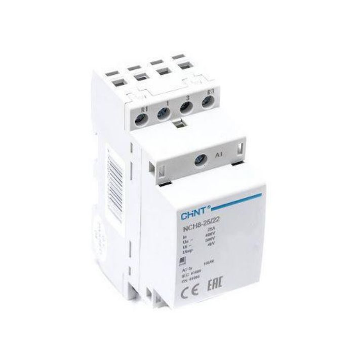 Изображение Контактор модульный NCH8-25/22 25А 2НЗ+2НО AC 230В 50Гц (R) CHINT 256091