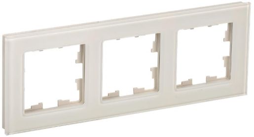 Изображение Рамка 3-м BRITE РУ-3-2-БрВа стекло ванильн. IEK BR-M32-G-K10