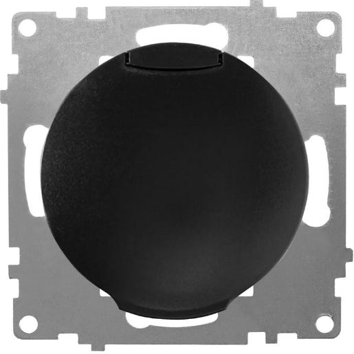 Изображение Розетка 1-м СП Florence 16А IP20 с заземл. с крышкой винт. клеммы механизм черн. 1E10501303 OneKeyElectro 2172814
