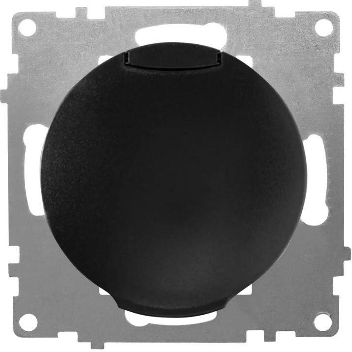 Изображение Розетка 1-м СП Florence 16А IP20 с заземл. с крышкой винт. клеммы механизм черн. 1E10501303 OneKeyElectro 2172814