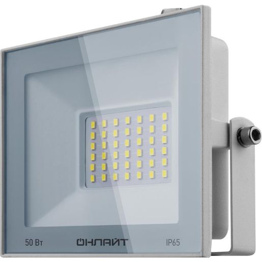 Изображение Прожектор светодиодный 90 136 OFL-50-4K-WH-IP65-LED 50Вт 4000К IP65 4000лм бел. ОНЛАЙТ 90136