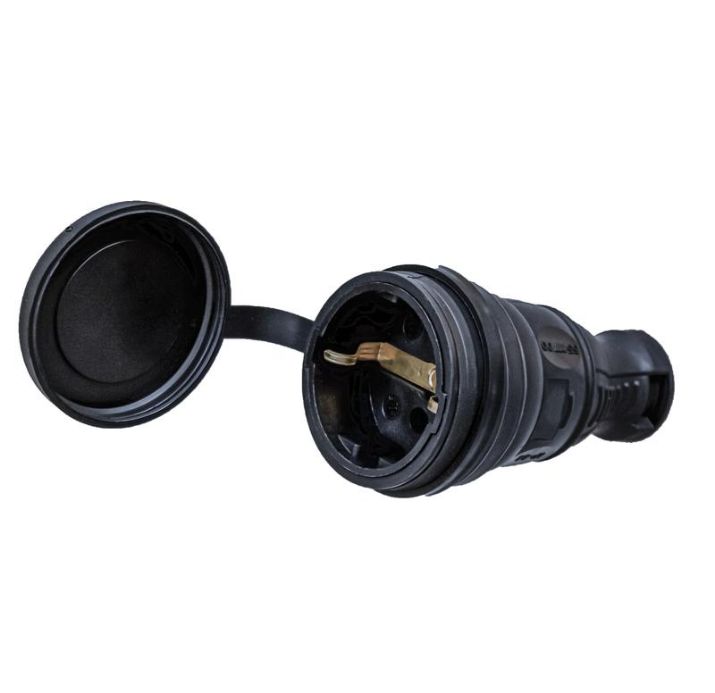 Изображение Розетка 1-м 16А с заземл. каучук TOKOV ELECTRIC TKE-C05-KR-Z