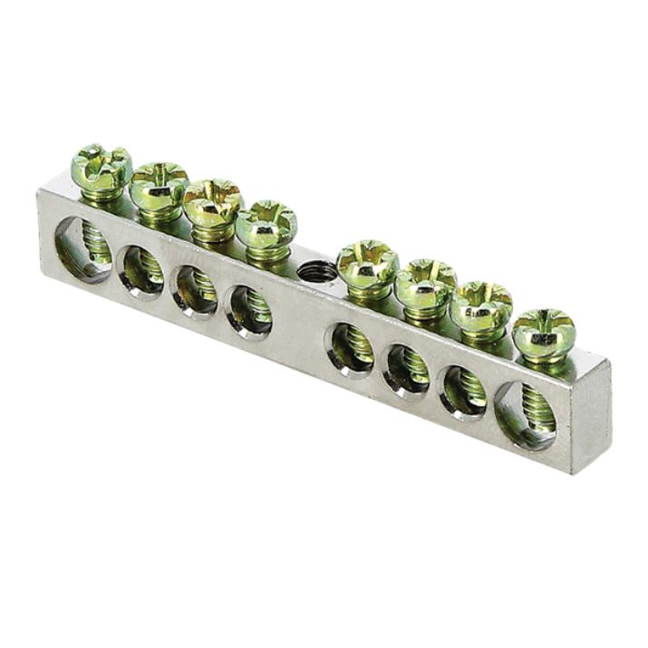 Изображение Шина PEN "ноль-земля" 6х9 8 отверст. цинк крепеж по центру PROxima EKF sn1-63-08