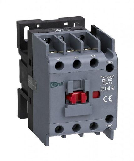 Изображение Контактор КМ-102 3п 25А 1НО 230В AC DEKraft 22004DEK