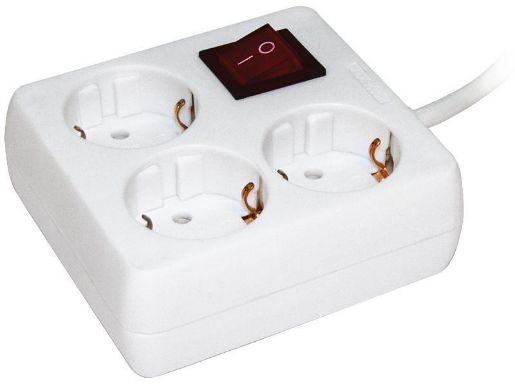 Изображение Удлинитель 3х3м с заземл. 16А IP20 У-С03К 2P+PE 250В 3х1 с выкл. IEK WYP30-16-03-03-ZK-N