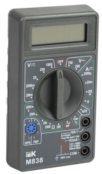 Изображение Мультиметр цифровой Universal M838 IEK TMD-2S-838