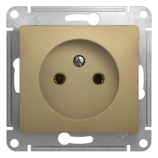 Изображение Розетка 1-м СП Glossa 16А IP20 без заземл. механизм титан SE GSL000441