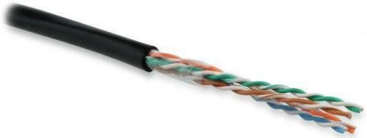 Изображение Кабель витая пара U/UTP кат.5E 4х2х24AWG solid PE Outdoor UUTP4-C5E-S24-OUT-PE-BK-500 черн. (м) Hyperline 49118