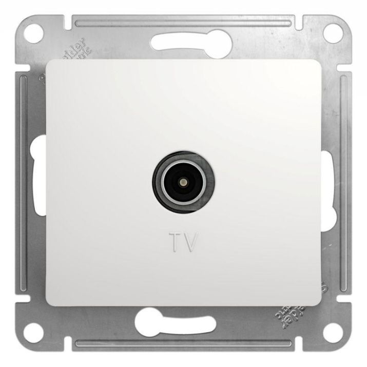 Изображение Розетка телевизионная TV Glossa коннектор механизм бел. SE GSL000193