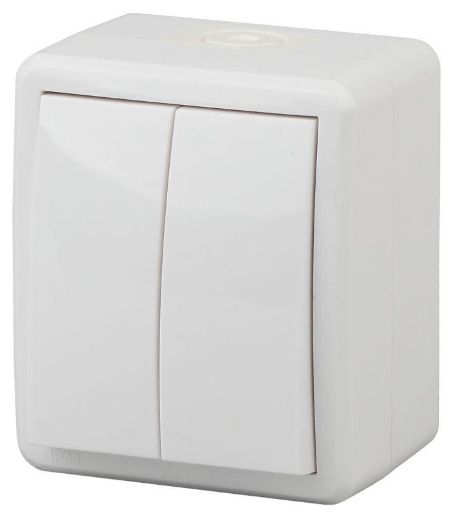 Изображение Выключатель 2-кл. ОП Эра Эксперт 10А IP54 11-1404-01 250В 10AX бел. Эра Б0020675